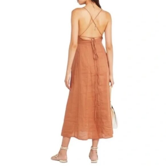 O.P.T. linen blend midi dress - Picture 4 of 4